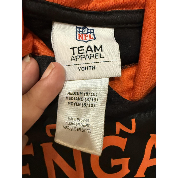 Cincinnati Bengals Hoodie Youth Medium NFL Football Team Apparel Pullover - Picture 5 of 5